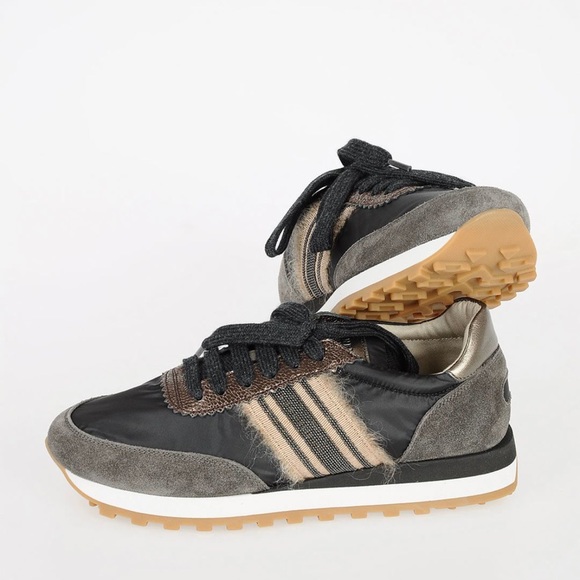 Brunello Cucinelli Shoes - Brunello Cucinelli fabric and suede leather sneakers
